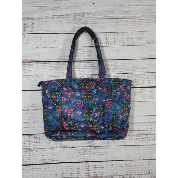 LUG RFID Skyliner Tote Bag Whimsy Black Handbag double shoulder straps - Picture 2 of 6